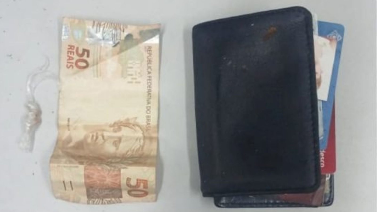 Dinheiro apreendido com suspeito em Boa Viagem.