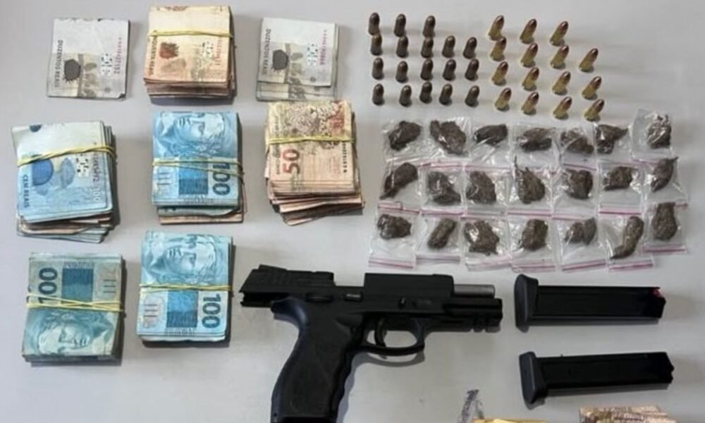 Material apreendido com mulher presa em Lajedo