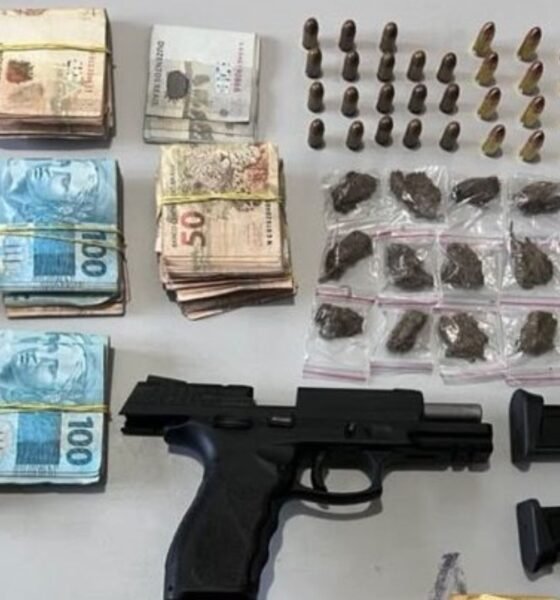 Material apreendido com mulher presa em Lajedo