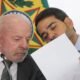 Lula e Jorge Messias durante reunião no governo federal