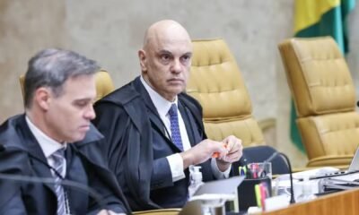 Alexandre de Moraes durante sessão no plenário do Supremo Tribunal Federal