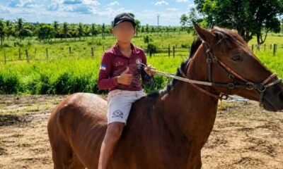João Lucas Ferreira da Silva, de 10 anos, vítima de atropelamento em Petrolândia