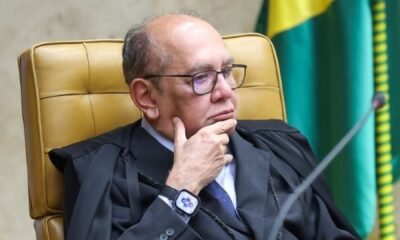 Gilmar Mendes durante sessão no STF