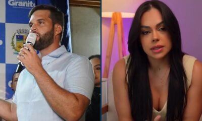 George de Sidney e Raíla Miranda; ex-primeira-dama acusa o prefeito de Granito de violência doméstica.