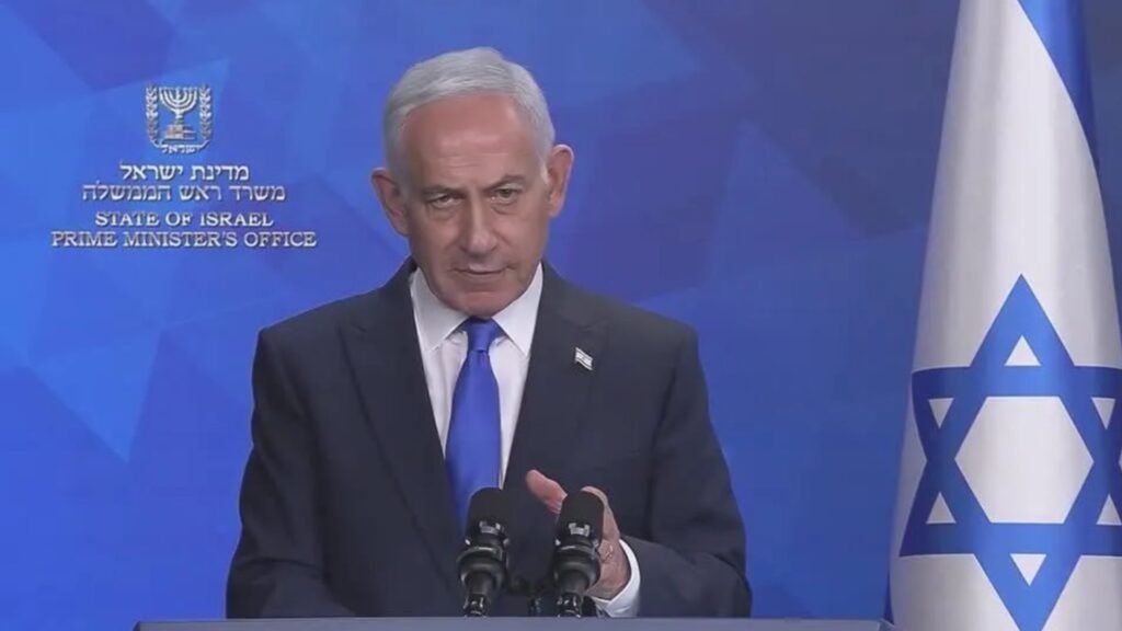 Benjamin Netanyahu durante pronunciamento