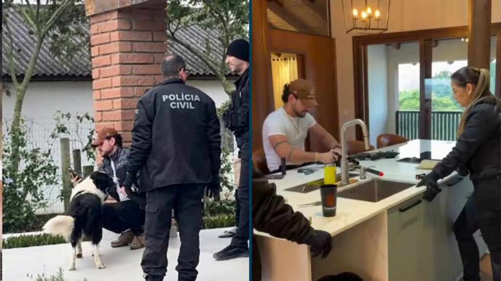 Polícia Civil em propriedade de Cesar Rincon