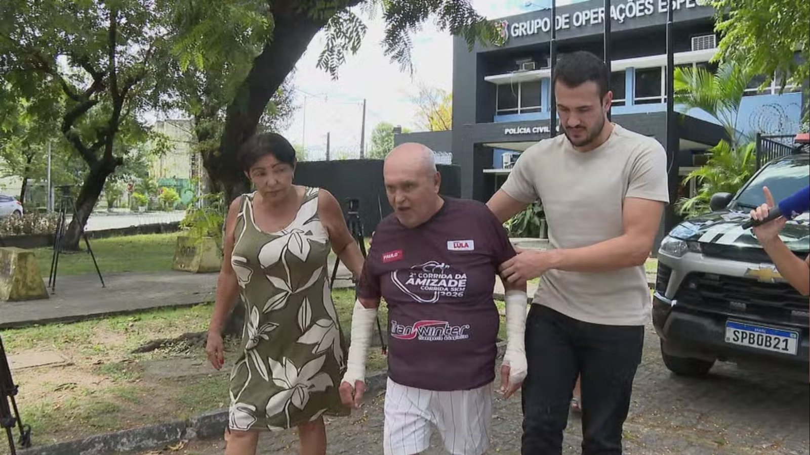 José Arimatea e Onilda após o resgate