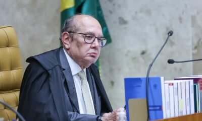 Gilmar Mendes durante sessão no STF