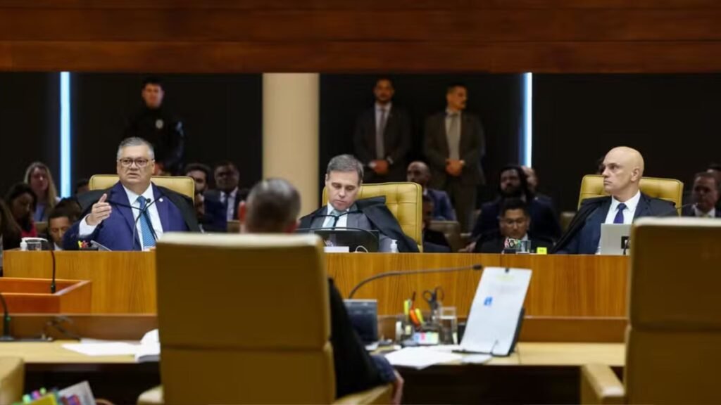 Ministros do STF durante julgamento