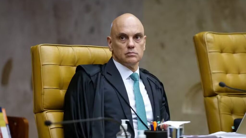 Alexandre de Moraes durante sessão do Supremo Tribunal Federal