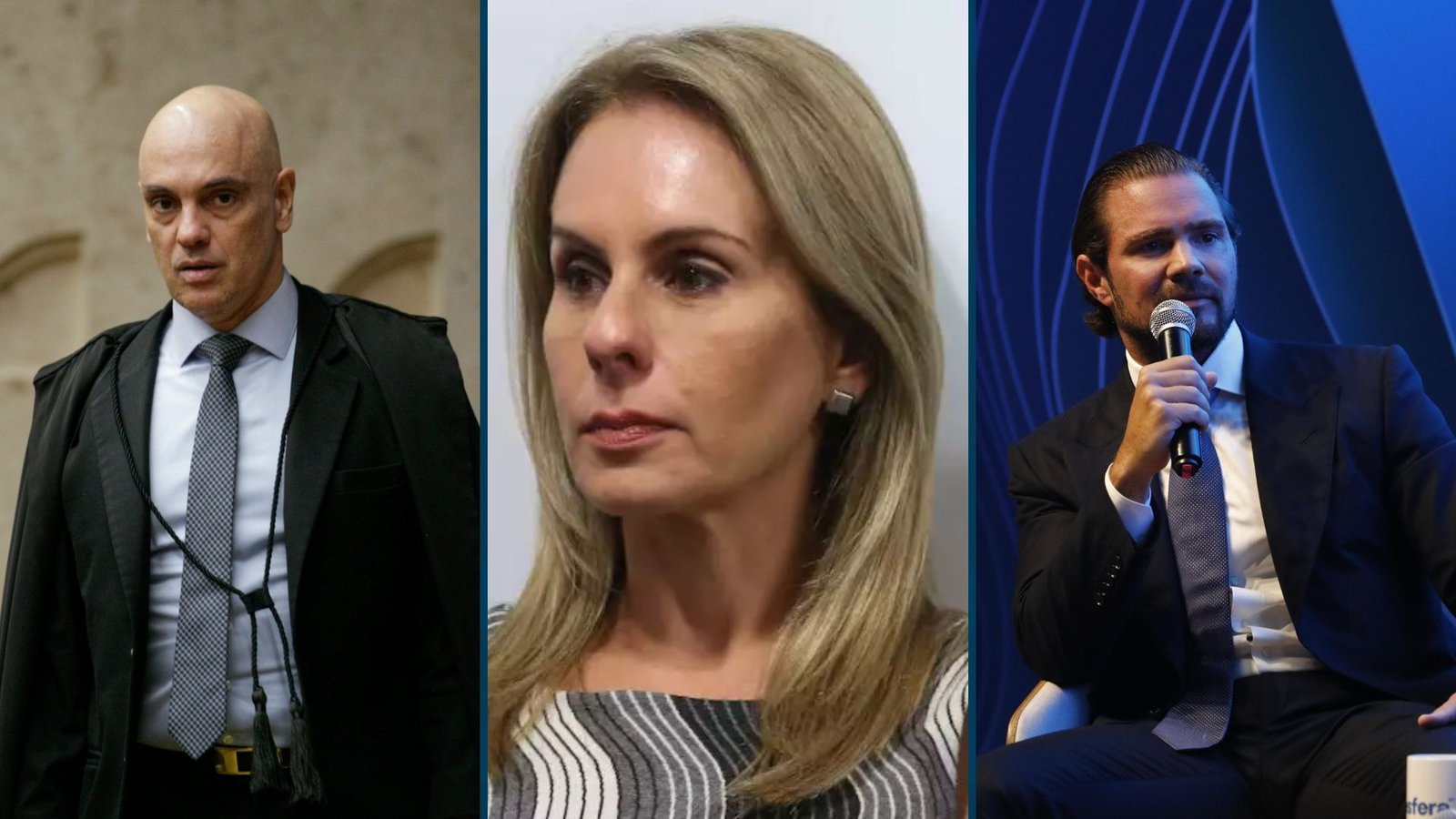 Alexandre de Moraes, Viviane Barci de Moraes e Daniel Vorcaro