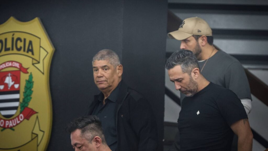 Milton Leite durante apresentação à Polícia Civil de São Paulo