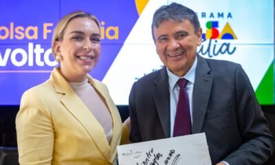 Roberta Luchsinger ao lado do ministro Wellington Dias