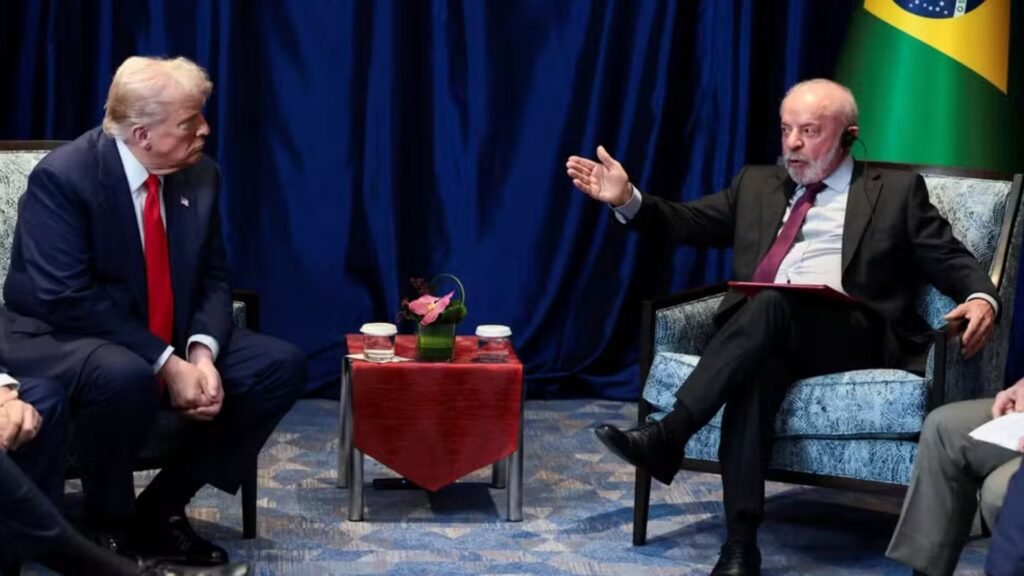 Trump e Lula em reunião sobre relações Brasil-EUA