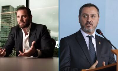 Daniel Vorcaro e Andrei Rodrigues em montagem sobre delação
