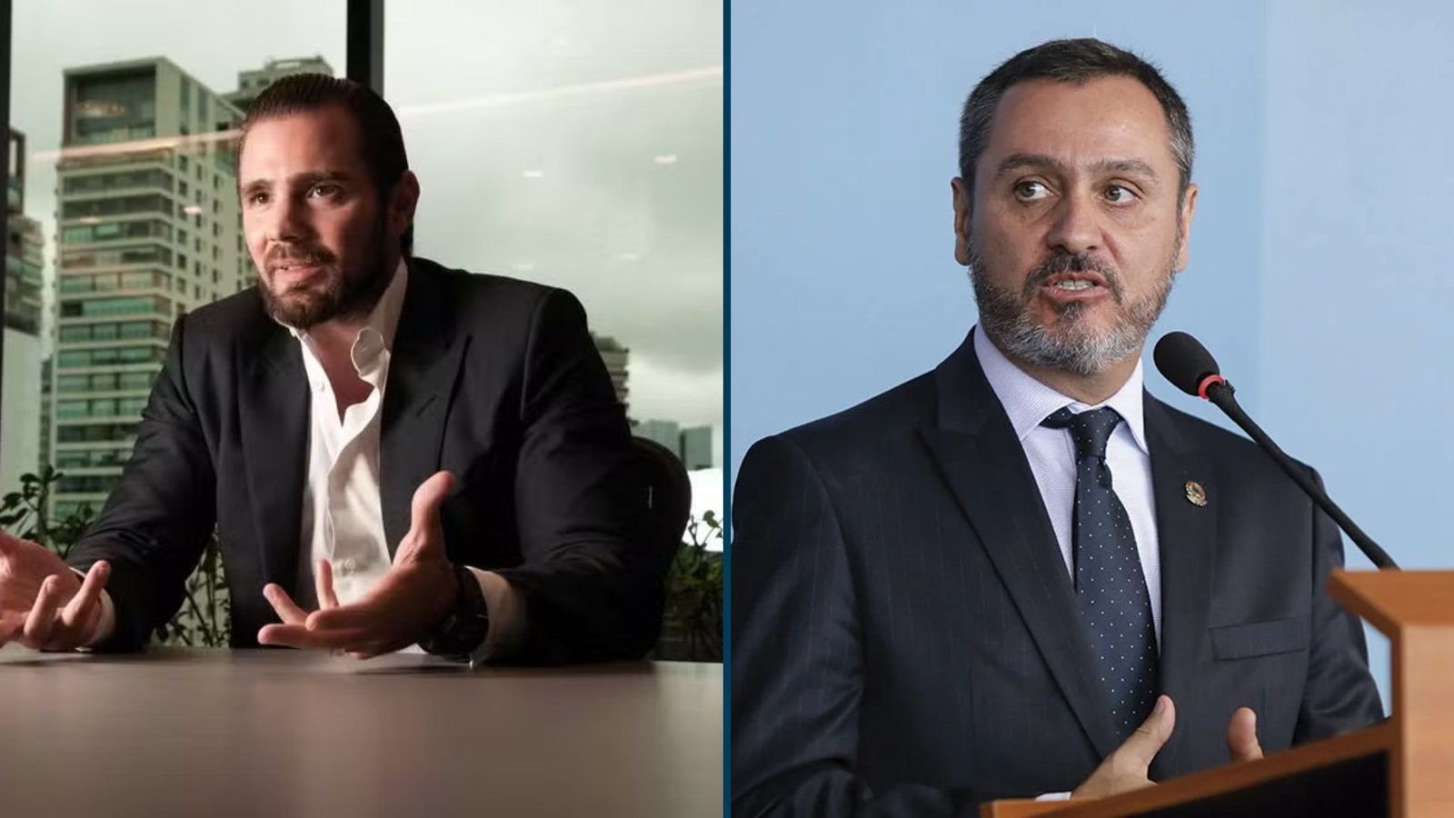 Daniel Vorcaro e Andrei Rodrigues em montagem sobre delação