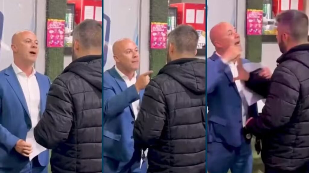 Pai confronta policial penal