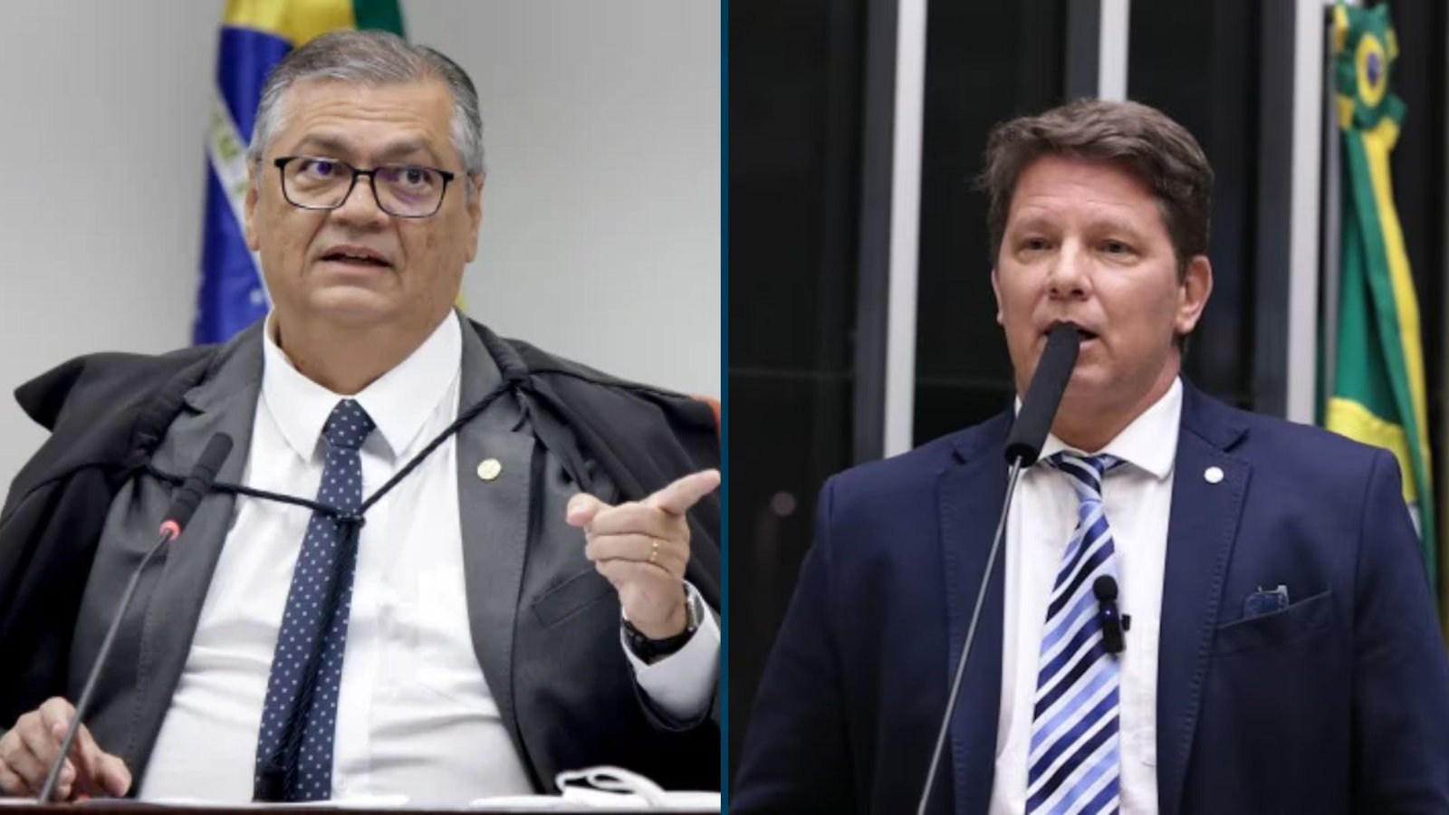 Flávio Dino e Mario Frias